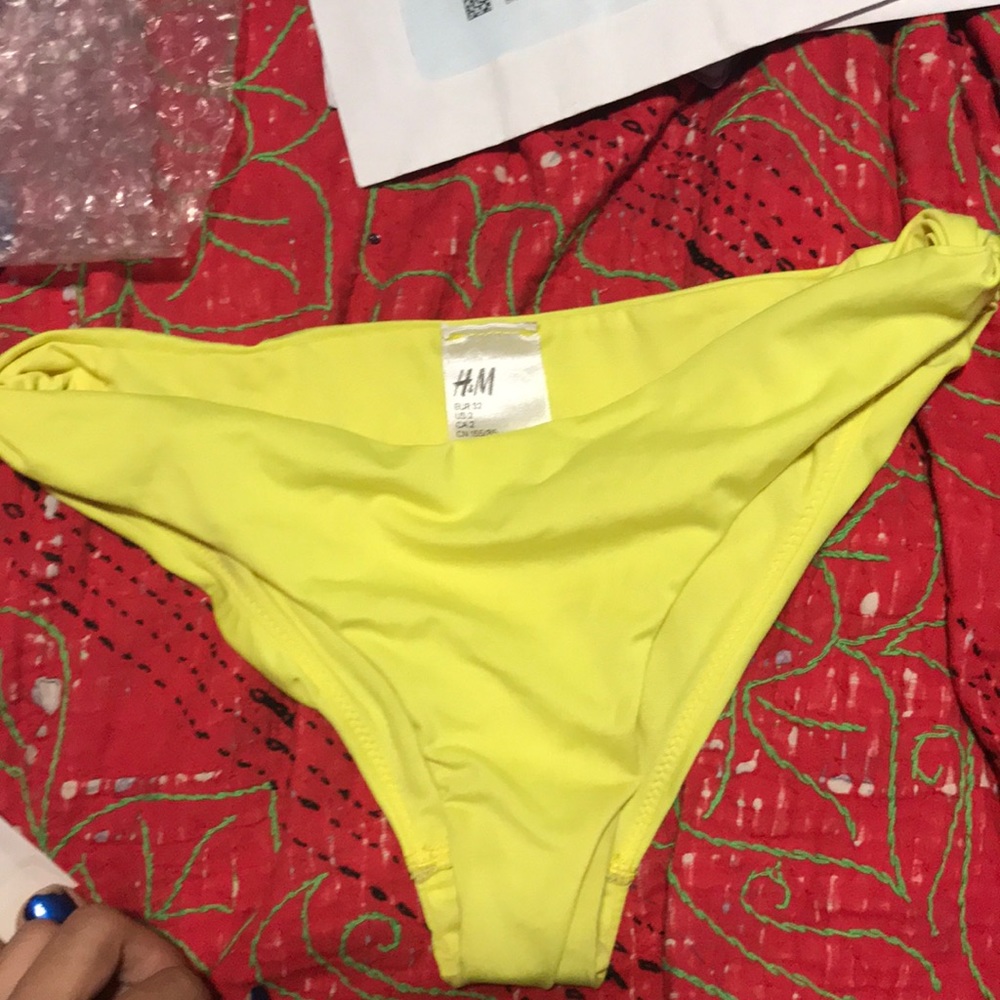 H&M yellow bikini bottom